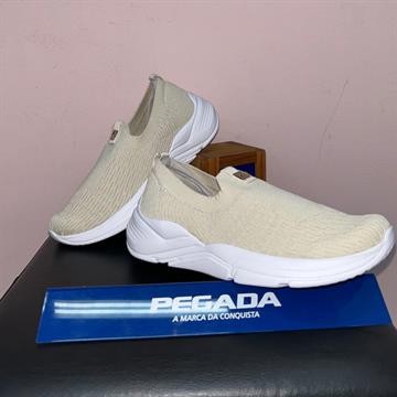 TENIS PEG218833-01 FEMININO KNITECH BAUNILHA
