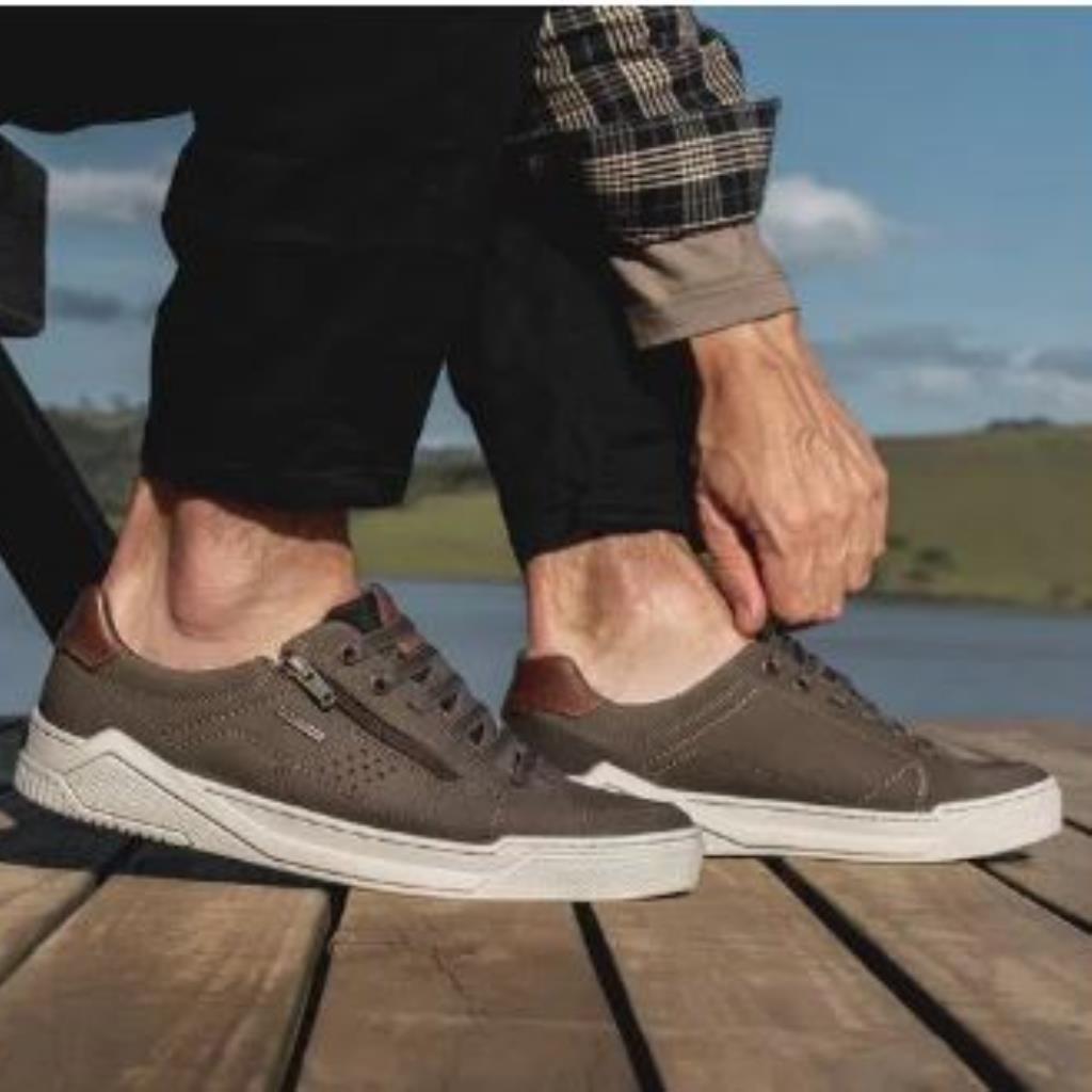 SAPATENIS MASCULINO PA119803 CASUAL EM COURO