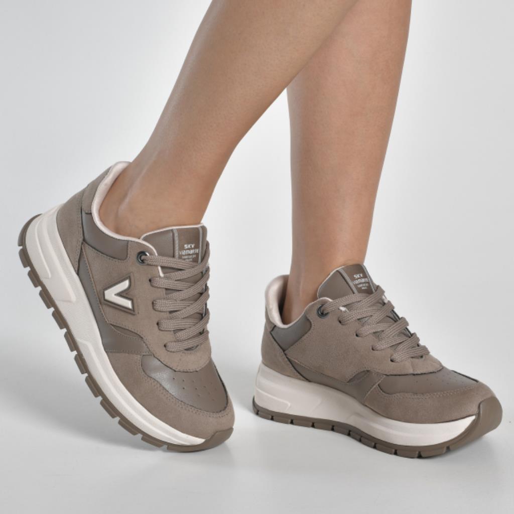 TENIS VM242-016 ANABELA TAUPE GRAY
