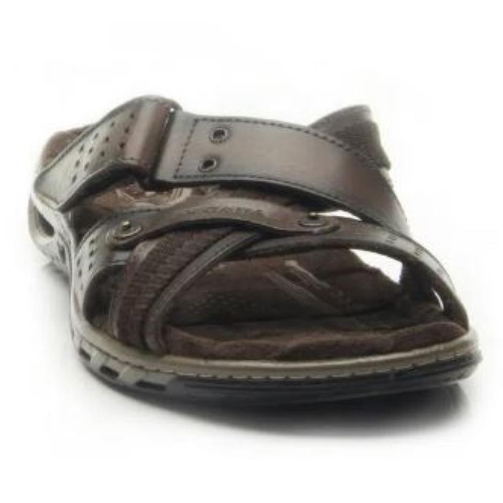 CHINELO PA131661 MASCULINO TIRAS TRANÇA EM COURO CRAVO